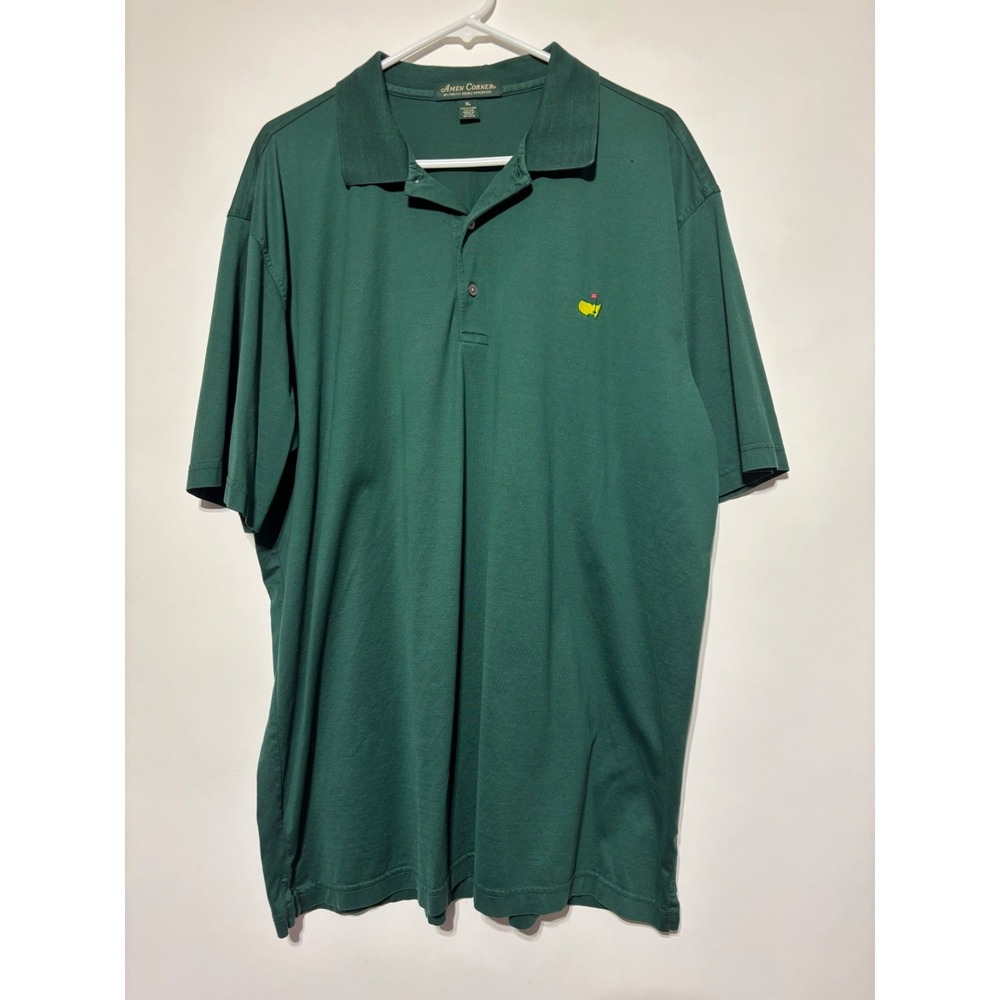 Masters Amen Corner Mens XL 60's Two-Play Double Mercerized Pima Green Polo